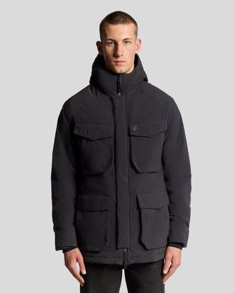 Lyle & Scott Militair Geïnspireerde Geïsoleerde Parka - Zwart