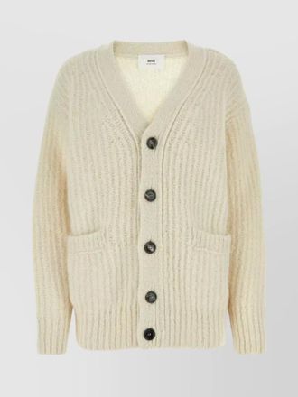Ami alpaca-blend v-neck cardigan