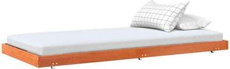 vidaXL Estructura De Cama Marr&oacute;n Cera 90 X 190 Cm Vidaxl
