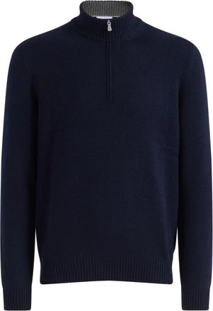 Gran Sasso Truien & Vesten, Heren, Zwart, XL, Wol, Trui Met Rits