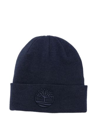 Timberland embroidered-logo beanie - women - Polyester/Acrylic - One Size - Blue