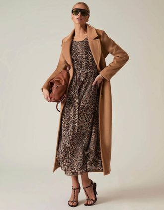 James Lakeland Womens Long Camel Classic Coat - Size: 18