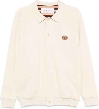 Valentino Garavani Bomber in piqué - Toni neutri