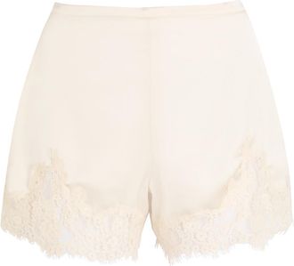 Reformation Fern Lace-trim Satin Shorts - White - XL (UK16 / XL)