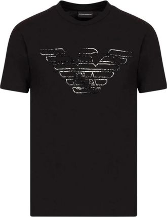 Emporio Armani Slim Fit Ronde Hals T-Shirt Zwart - Heren - T-shirts - Zwart - XL - Katoen - Tops