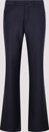 Etro Etro Mens Bootcut Trousers - Dark Blue Wool - Size EU 48 (Mens)