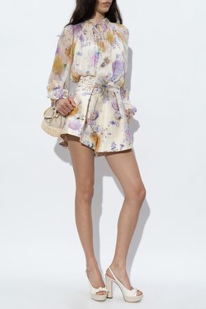 Zimmermann Top With A Floral Motif, Womens, Multicolour
