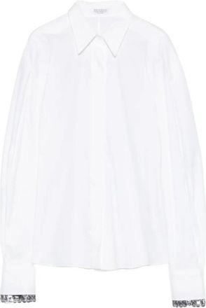 Brunello Cucinelli White Classic Button Shirt, Size X-Small