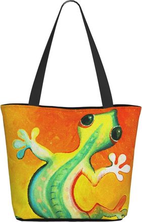 AOOEDM Oil Painting Gecko Ladies Shopping Bag 13x11x7in.The Perfect ValentineS Day Gift.It Is The Best ValentineS Day Gift For Mom, Daughter, Wife,Etc