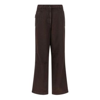 Dries Van Noten Jeans, Dames, Bruin, S, Katoen, Pincks Jeans
