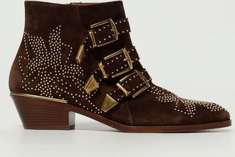 Chlo&eacute; Stivaletto Susan Chlo&eacute; in camoscio con micro borchie