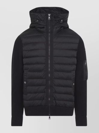 Moncler quilted down hooded cardigan