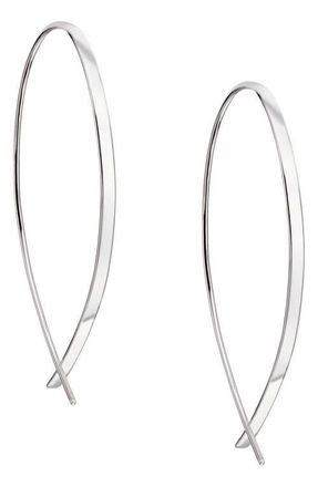 Lana Jewelry 14K Gold Small Upside Down Hoop Earrings in White Gold at Nordstrom