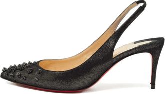 Christian Louboutin Pumps Drama Spikes con cinturino posteriore - Nero