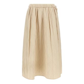 Max Mara Briose Midi Rok - Dames - Rokken - Beige - Maat: XS Polyamide