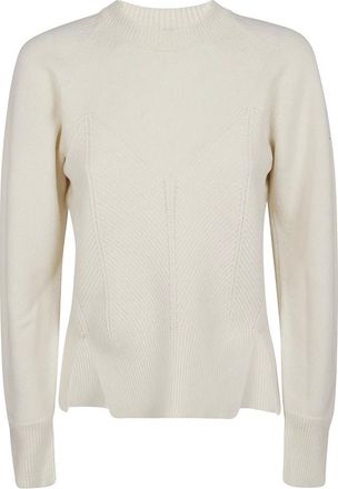 Alexander McQueen Gebreide Corset Pullover - Dames - Ronde hals truien - Wit - S - Wol - Truien & Vesten