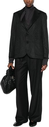 Barena Tailored Black Pinstripe Blazer with Structured Silhouette