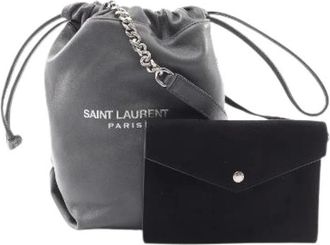 Saint Laurent Pre-owned Teddy Small Bolso de Hombro de Piel - Pre-owned - Mujer - Gris - ONE SIZE