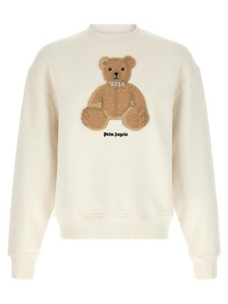 Palm Angels White Cotton Mens Sweatshirt