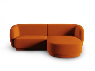 CXL by Christian Lacroix Sof&aacute; esquinero modular derecho 3 plazas de terciopelo terracota