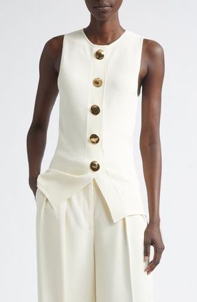 Altuzarra Happer Button-Up Sweater Vest in 000102 Ivory at Nordstrom, Size X-Small