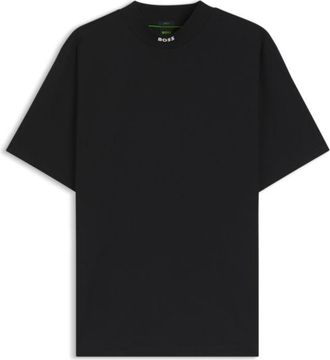 BOSS Relaxed-fit mock-neck T-shirt in stretch cotton