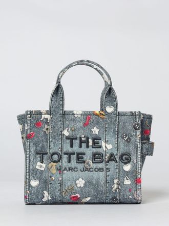 Marc Jacobs Borsa The Trompe LOeil Trinket Small Tote Bag Marc Jacobs in denim di cotone