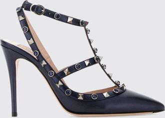 Valentino Garavani D&eacute;collet&eacute; slingback Rockstud in pelle con tacco 10 cm