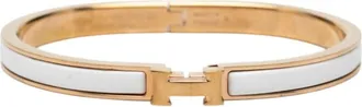 Herm&egrave;s Pre-owned Hermes Extra Narrow Enamel Clic H Bracelet PM Ladies PRFSMAXXP13O1WE8