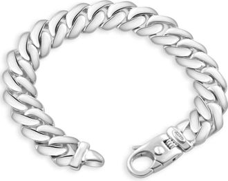 Pompeii3 Mens Cuban 14k Gold (86gram) or Platinum (161gram) 13.5mm Link Bracelet 9