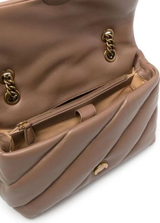 Pinko Pinko Hobo Bags - Quilted Calf Leather Shoulder Bag - Gr. unisize - in Braun - für Damen