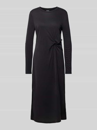 Pieces Midikleid mit Rundhalsausschnitt Modell ANORA in Black, Gr&ouml;&szlig;e XS