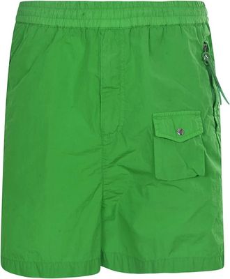 Moncler Zee Groene Bermuda Genius 1952 - Heren - Strandmode - Groen - S - Nylon - Badmode