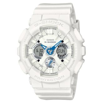 Casio G-Shock World Time Quartz Analog-Digital White Dial Ladies Watch GMA-S120SA-7A2DR