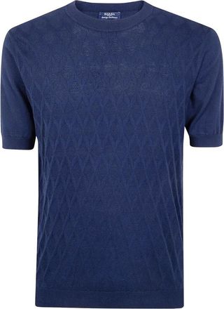 Barba Embroidered Fancy Round Neck Sweater