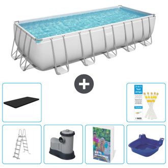 Bestway Piscina Bestway Power Steel Rectangular - 640x274x132 Cm - 7-piezas S662