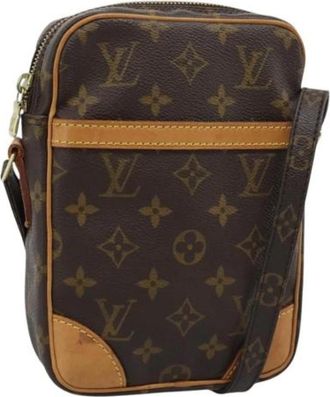 Louis Vuitton Pre-owned Monogram Canvas Shoulder Bag - Dames - Vintage Schoudertas - Bruin - ONE Size - Leer - Vintage