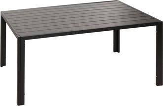 Hhg Nunca Usado] Mesa De Comedor De Aluminio Hhg 601, Mesa Bistro Mesa De Jard&iacute;n Mesa De Balc&oacute;n, Resistente A La Intemperie 140x80cm, Antracita