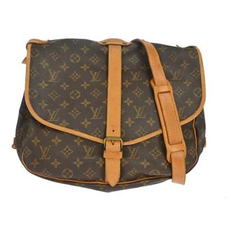 Louis Vuitton Saumur Monogram Canvas Brown Canvas Handbag (Pre-Owned)
