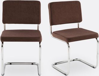La Redoute Interieurs Set van 2 fluwelen stoelen Sarva