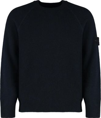 Stone Island Crewneck Sweater - Heren - Cashmere truien - Blauw - XL - Kasjmier - Truien & Vesten
