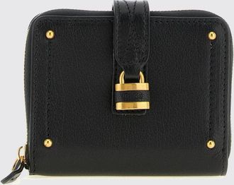 Chlo&eacute; Paddington Bifold Leather Wallet with Decorative Padlock