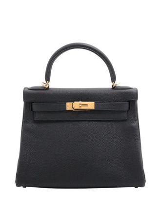 Herm&egrave;s 2022 Togo Kelly II Retourne 28 satchel - Black