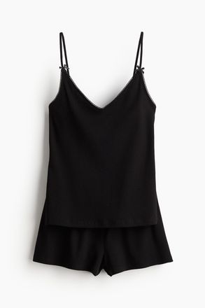 H&M Schlaftop und Shorts - Schwarz