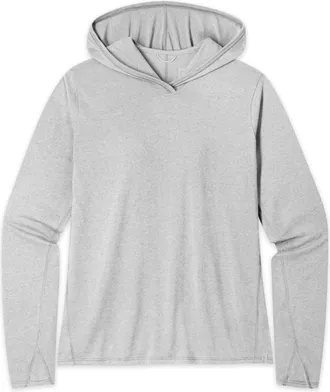 Stio | Womens Divide Hooded Pullover, Size Extra Small in Quiet Grey Heather | Cotton