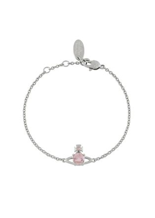 Vivienne Westwood Reina Small orb Rhodium-plated Bracelet - Pink - One Size