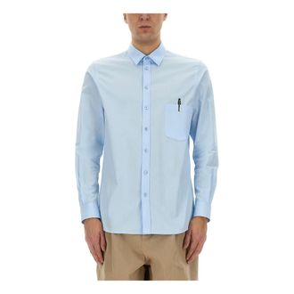 Moschino Heren, Overhemden, Blauw, Maat: 2XL