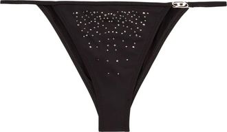 Diesel Slip bikini con cristalli - Nero
