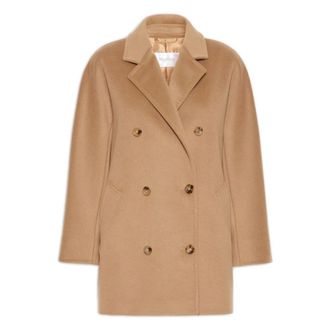 Max Mara Max Mara Jassen - Dames - Mantels - Beige - Maat: S Wol