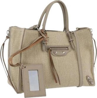 Balenciaga Pre-owned Handbags, female, Beige, Size: ONE SIZE Pre-owned Vintage Hand Bag